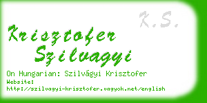 krisztofer szilvagyi business card